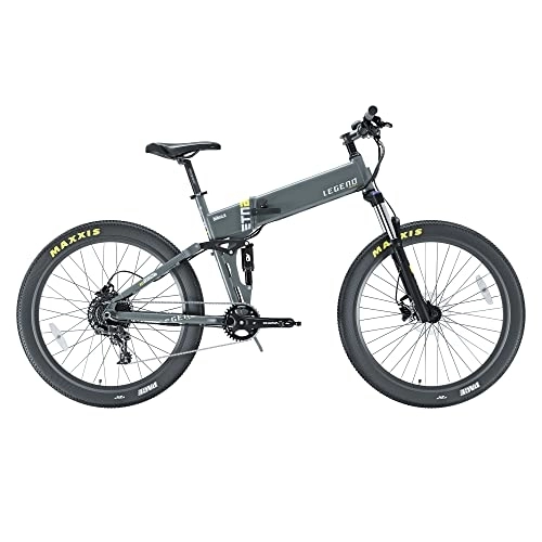 Bici elettriches : LEGEND EBIKES Etna, Bici Elettrica Pieghevole Mountain Bike Batteria Rimovibile 36V 14Ah, 25km / h, eBike 250W, 11 Velocità, Bicicletta Elettrica Ruote 27, 5" Bici Elettriche, Smartbike Grigio