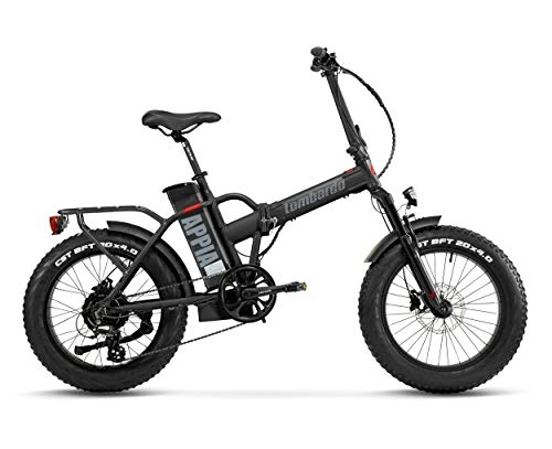 Bici elettriches : LOMBARDO BICI APPIA Ruota 20 Fat Bike Motore 250w 80Nm Batteria 624Wh 48v 13ah Gamma 2021 (Black / Grey Matt)