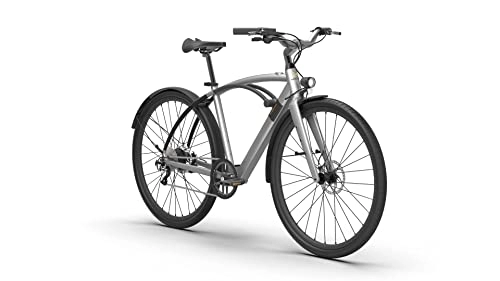 Bici elettriches : milanobike SONDER city bike elettrica leggera e-Bike 3 velocità con FRAMEBLOCK e FRAMEBLOCK Care (S / M, Grigio)