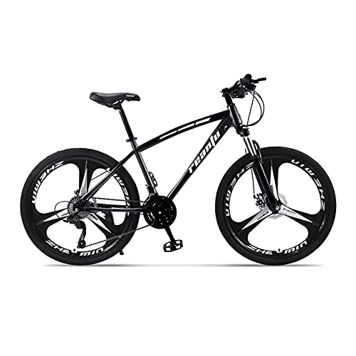 Mountain Bike : Bicicletta, bicicletta fuoristrada a 30 velocità, mountain bike da 24 / 26", con sedile regolabile e telaio in acciaio ad alto tenore di carbonio, per adulti, antiscivolo, doppio freno a disco /