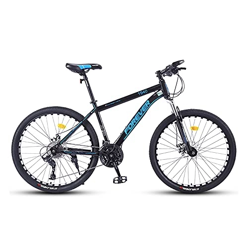 Mountain Bike : Bicicletta, mountain bike 26", bicicletta fuoristrada a 27 velocità, con sedile regolabile e telaio in acciaio ad alto tenore di carbonio, per adulti, antiscivolo, doppio freno a disco / B / 17