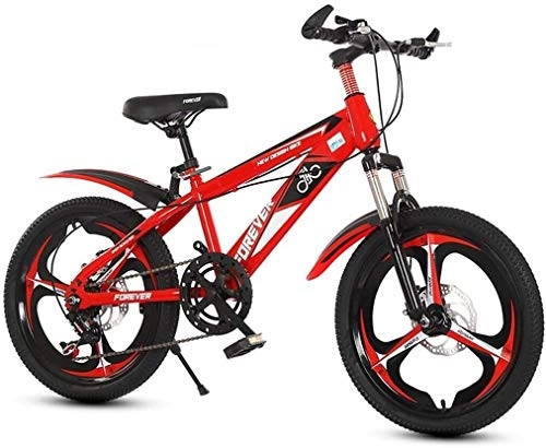 Mountain Bike : Chenbz 20inch velocità variabile Mountain Bike, Sella Confortevole, Pedale Antisdrucciolevole, Kids Bike, Forcella della Sospensione, Sicuro e sensibile Brake (Color : Red, Size : B)