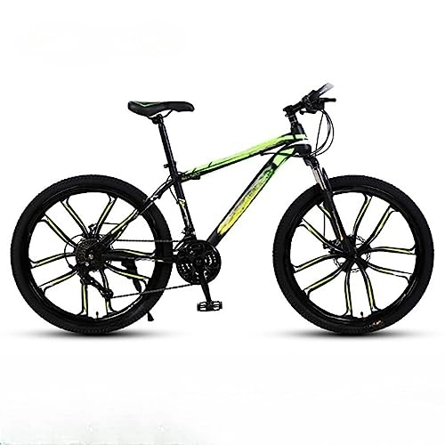 Mountain Bike : DADHI Mountain bike da esterno da 26 pollici, bicicletta ammortizzante, telaio in acciaio ad alto tenore di carbonio, per uomo e donna, portata 120 kg (cyan 24 speeds)