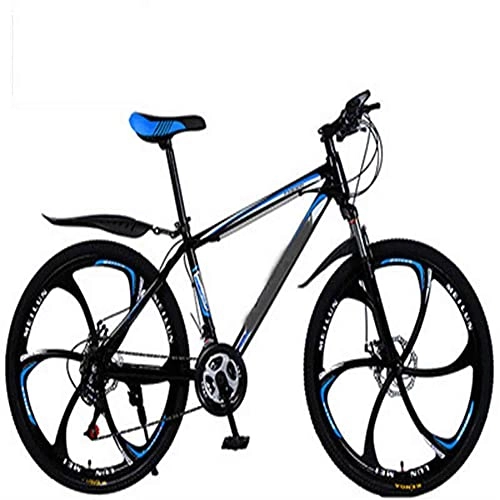 Mountain Bike : Mountain Bike Da 26 Pollici A 21-30 Velocità | Mountain Bike Per Bicicletta Da Uomo E Donna Per Adulti | Mountain Bike Per Bicicletta Con Doppio Freno A Disco ( Color : Black blue , Size : 26 inches )