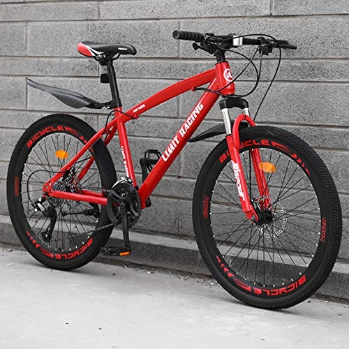 Bicicletas de montaña : Bicicleta De Montaña Ligero MTB Alto-Acero Al Carbono 21 Velocidad Velocidad Variable Freno De Disco Doble 26 Pulgadas Bicicleta De Carretera Velocidad B-21 24 Pulgadas
