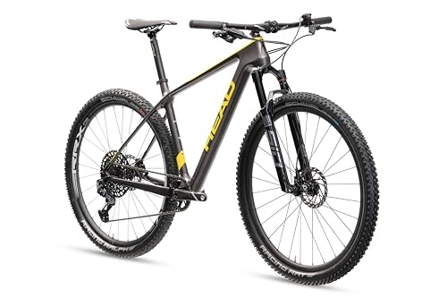 Bicicletas de montaña : HEAD Trenton 5.0 Bicicleta de montaña, Adultos Unisex, Gris Metalizado / Amarillo, 43