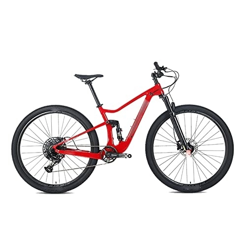 Bicicletas de montaña : TABKER Bike Design - Bicicleta de montaña de fibra de carbono con suspensión completa