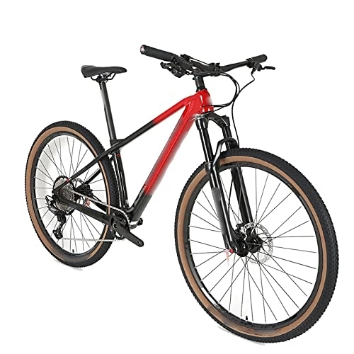 Bicicletas de montaña : TABKER Juego de ruedas delanteras y traseras de carbono para bicicleta de montaña, freno de disco hidráulico, horquilla de aire