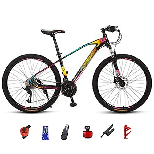 Bicicletas de montaña : WANYE Bicicleta De Montaña para Adultos, 27 / 30 Velocidades, Ruedas De 27, 5 Pulgadas, Marco De Aluminio, Frenos De Disco, rainbow-30speed