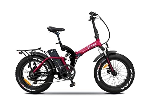 Bicicletas eléctrica : Argento Bi Max Foldable E-bike, Full Suspension, Ruote Fat 20"x 4, Freni a Disco, Motore 250W, Peso Max Supportato 100 kg, Batteria 374Wh, 27 kg