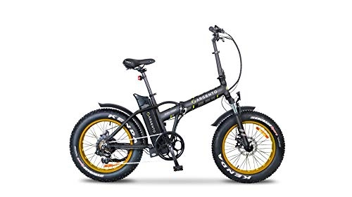 Bicicletas eléctrica : Argento Bicicleta eléctrica Minimax con Ruedas Fat Plegable, Unisex, para Adultos, Color Dorado, 42