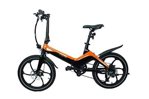 Bicicletas eléctrica : Blaupunkt Fiene Bicicleta plegable eléctrica de 20 pulgadas, color naranja / negro / modelo 2022