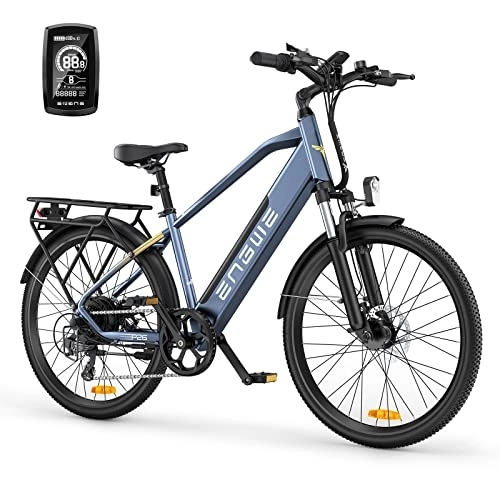 Bicicletas eléctrica : ENGWE Bicicletas Electricas para Adultos Adolescentes - Motor de 250W, Batería de 36V 17Ah de Largo Alcance Bicicleta Eléctrica de 100km de Autonomía con Cambio Shimano de 7 Velocidades
