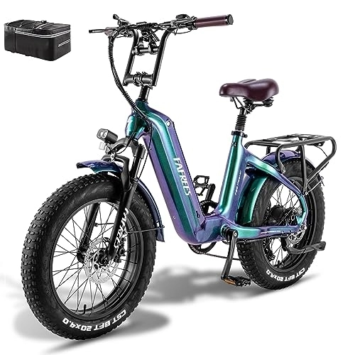 Bicicletas eléctrica : Fafrees F20 Master [OFICIAL] Fat E-Bike 20 pulgadas, Ebike 48 V / 22, 5 Ah / 1080 Wh, batería de 60 N.m, asiento de suspensión, bicicleta eléctrica para mujer, bicicleta de montaña Shimano 7S, bicicletas