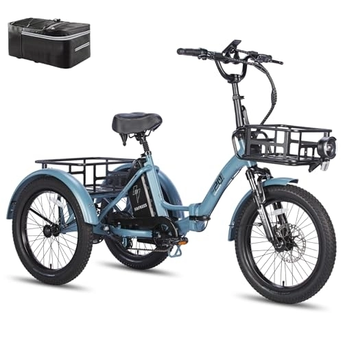 Bicicletas eléctrica : Fafrees F20 Mate [Oficial] Bicicleta de carga de 20 pulgadas, bicicleta eléctrica para hombre, 180 kg, triciclo para adultos, bicicleta plegable, bicicleta eléctrica, frenos de disco hidráulicos,