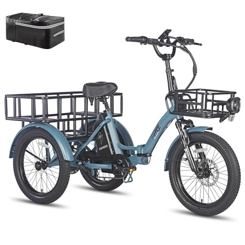 Bicicletas eléctrica : Fafrees F20 Mate [Oficial] Fat plegable bicicleta eléctrica bicicleta de carga 20 pulgadas 48 V 18, 2 Ah batería frenos de disco hidráulicos bicicleta eléctrica, 180 kg, triciclo eléctrico para adultos