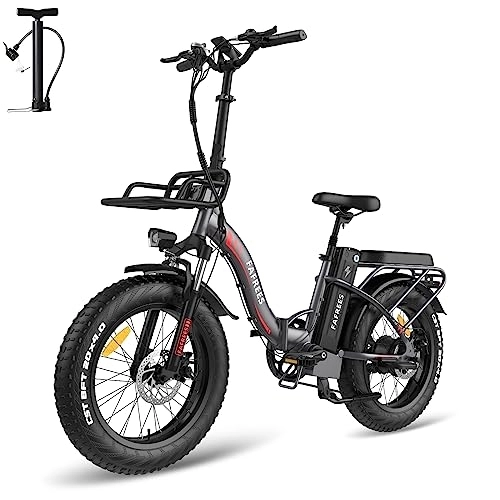 Bicicletas eléctrica : Fafrees F20 MAX Fatbike Bicicleta eléctrica plegable para mujer, 20 pulgadas, con batería de 48 V, 22, 5 Ah, [oficial] bicicleta eléctrica para hombre, bicicleta de montaña con luz de freno Shimano 7S,
