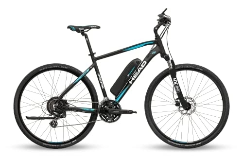 Bicicletas eléctrica : HEAD E I-Peak RM Bicicleta de Cross eléctrica, Adultos Unisex, Negro / Azul, 59