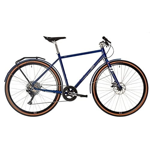 Bicicletas eléctrica : TechniBike Cooper Cg-7e Bicicleta eléctrica, Adultos Unisex, Azul, Rahmenhöhe: 57