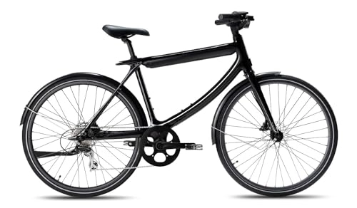 Bicicletas eléctrica : URTOPIA Bicicleta eléctrica Inteligente Chord Black | eBike con batería extraíble de 352.8 WH y autonomía de hasta 120 km | Ocho velocidades | Navegación GPS | Pantalla LED | Control por Voz