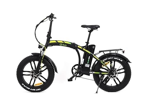 Bicicletas eléctrica : Youin Dubai Bicicleta Eléctrica Plegable 20x4.0 FAT, Autonomía 45 km, Motor 250W, Cambio 7 velocidades Shimano, Batería Extraíble - Negro.