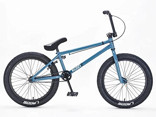BMX : Bicicleta BMX de 20 pulgadas Kush 2 niños y adultos Mafiabikes Freestyle Park BMX Bike Gris