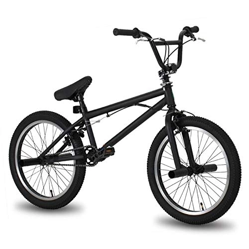 BMX : Bicicleta de acero Bmx Freestyle de 20 pulgadas, bicicleta de doble calibrador de freno Show Bike Stunt Acrobatic Bike, para entorno urbano y desplazamiento hacia y desde el trabajo