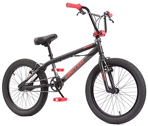 BMX : KHE Bicicleta BMX United Roouse negra de 20 pulgadas con rotor, solo 11, 65 kg.