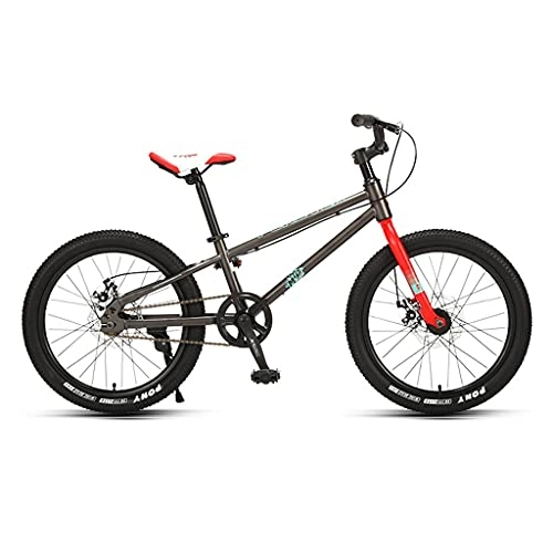 BMX : ZXQZ Bicicleta, Cómoda Bicicleta de Carretera de 18 '' / 20 '' con Frenos Mecánicos de Doble Disco, para Niños con Una Altura de 115-165 Cm (Color : Grey, Size : 20'')