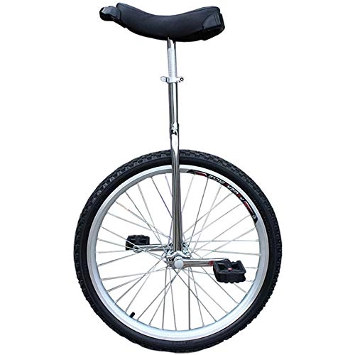 Monociclo : AHAI YU Monociclo para niños 20"Chrome Fork Unicycle para Adultos / niños Grandes, monocycle One Wheel Bicycle, Mejor Regalo de cumpleaños (Color : Silver, Size : 20 Inch)