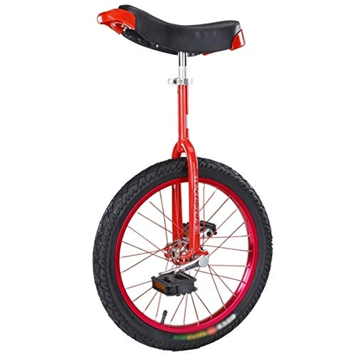 Monociclo : Monociclo para niños Nicycle rojo 24 pulgadas / 20 pulgadas para adultos / principiantes, 18 pulgadas / 16 pulgadas Unicyles de una sola rueda para niños / niñas / niños (9-15 años), con neumático res