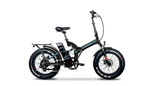 Plegables : Argento Bi MAX+ - Bicicleta eléctrica con Ruedas Fat Plegable, suspensión Completa, Unisex, para Adultos, Azul, Talla única