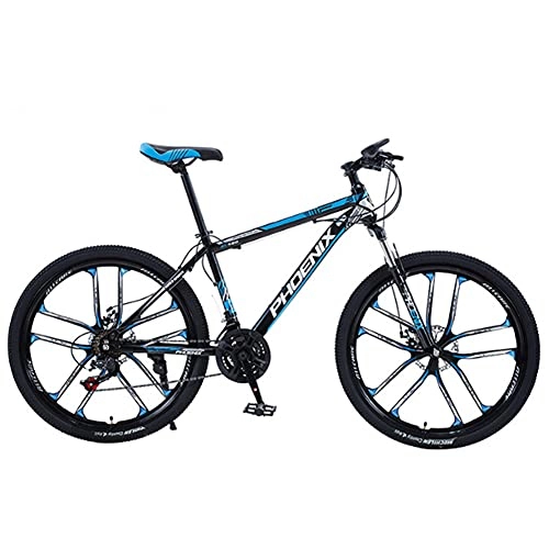 Plegables : Bicicleta de montaña plegable, bicicleta MTB de acero al carbono para deportes al aire libre de 24 pulgadas, llanta de aluminio, desviador trasero de 21 24 27 30 velocidades / 24inch / 30speed