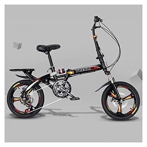 Plegables : Bicicleta Plegable Ligera De 20 Pulgadas Bicicletas Plegables De 6 Velocidades Frenos De Disco Doble Bicicleta De Ciudad De Doble Suspensión para Adultos Bicicletas De Pasajeros, C