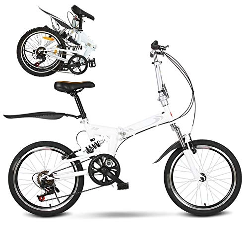 Plegables : JI TA 20 Pulgadas Bicicleta Plegable, Bicicleta Juvenil para Niños y Niñas, 6 Velocidades Bicicleta Adulto, Unisex, Montar al Aire Libre Bikes / B Wheel