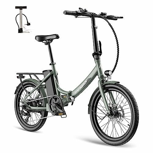 Electric Bike : Fafrees F20 LIGHT Electric Bicycle, 20 Inch Folding Electric Bike, 14.5Ah / 522Wh Battery E-bike, 250W City Electric Bike for Adults, Green