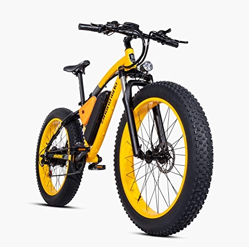 Electric Bike : Shengmilo-MX02 26 Inch Fat Tire Electric Bicycle, BAFANG 48V 500W Bafang Motor Snow Bike, Shimano 21 Speed Pedal Assist, Hydraulic Disc Brake Contains Two Batteries
