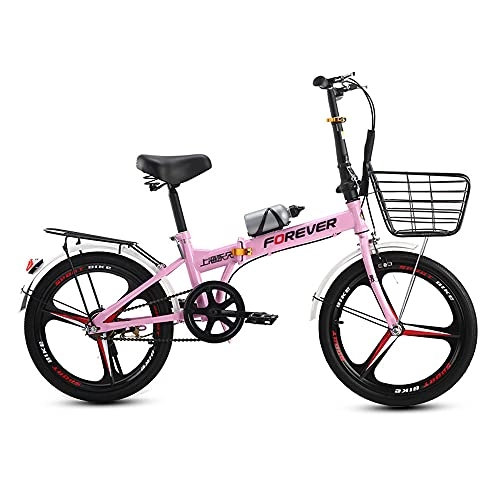 Folding Bike : Folding Bicycles, Commuter Bicycles, 20-inch Tires, Light and Portable, Used for Commuting to Work, Suitable for Adults and Students / C / As Shown