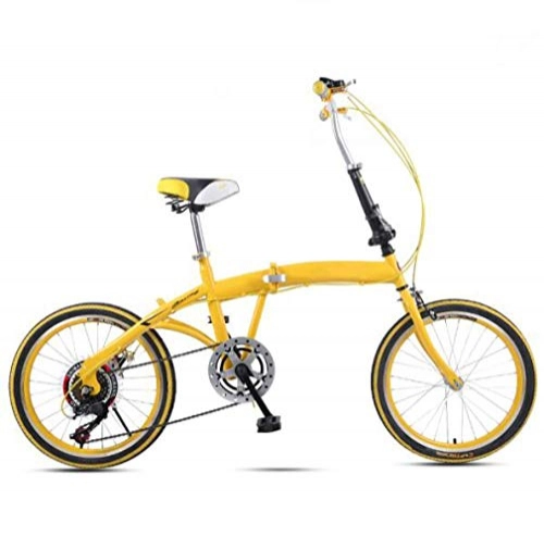 Folding Bike : JI TA Unisex Folding Bike Adults Mini Lightweight Alloy City Bicycle For Men Women Ladies Shopper With Adjustable Handlebar & Comfort Saddle, aluminum, 6 speed / A