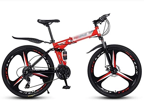 Folding Bike : Recreational vehicle front fork 26 inch folding racing bicycle full shock absorber fat tire mountain bike variable speed bicycle adult city bicycle 24 speed-B_27Speed