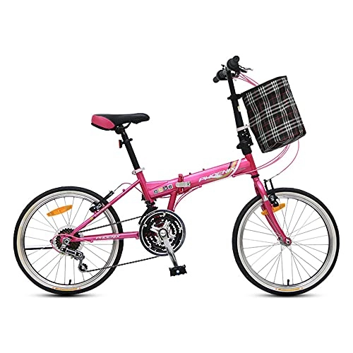 Folding Bike : Variable Speed Bicycles, Folding Bicycles, 20-inch Tires, 21 Speeds, Do Not Take up Space, Used for Commuting to Work, Suitable for Adults and Students / B / As Shown