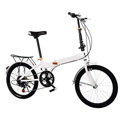 Folding Bike : woyaochudan 20 Inch Lightweight Mini Folding Bike, Ultra Light Variable Speed Bicycle, Small Portable Bicycle, Student Road City Bicycle