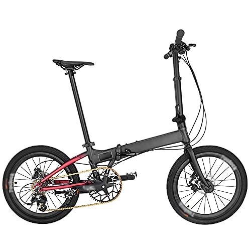 Folding Bike : ZHANGOO Mountain Bike Folding Bike Black 20 Inches Bicycle Comfortable Seat, Anti-skid And Wear Resistant Tires, High Carbon Steel Frame