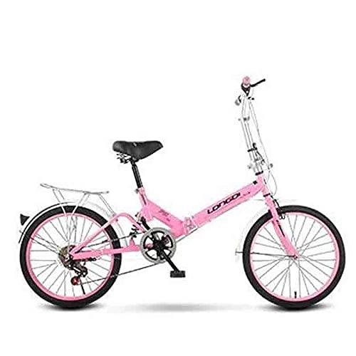Folding Bike : ZHCSYL Folding Bicycle, 155 Cm Body, 20-inch Wheels, Labor-saving Seven-speed Transmission, Suitable For Outings