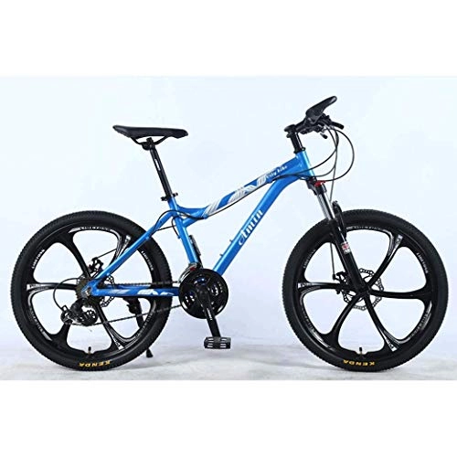 Mountain Bike : Chenbz 24 Inch 24Speed Mountain Bike for Adult, Lightweight Aluminum Alloy Full Frame, Wheel Front Suspension Female OffRoad Student Shifting Adult Bicycle, Disc Brake (Color : Blue, Size : A)