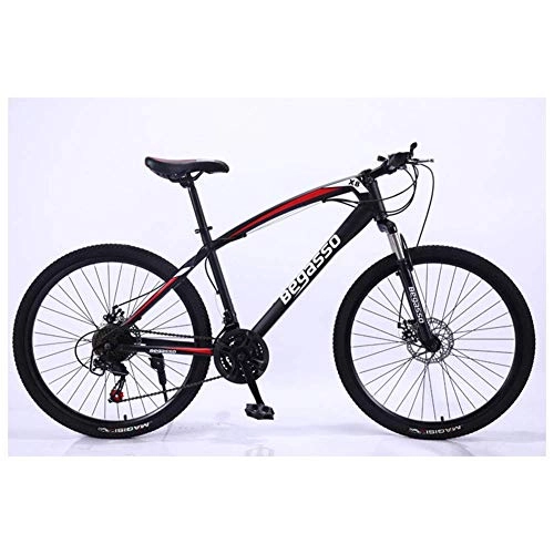 Mountain Bike : Chenbz Outdoor sports 26'' Aluminum Mountain Bike with 17'' Frame DiscBrake 2130 Speeds, Front Suspension (Color : Black, Size : 30 Speed)