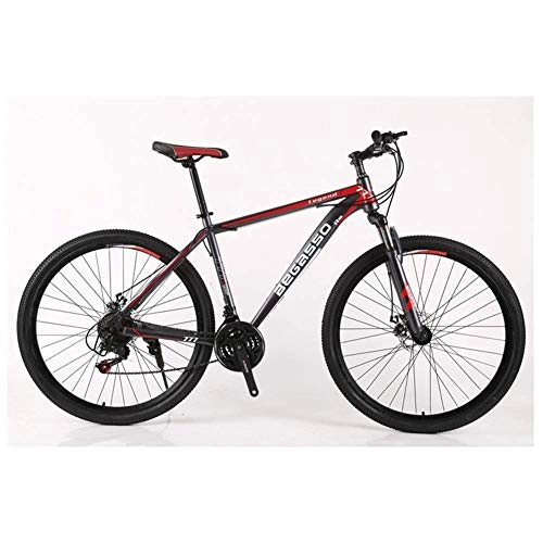Mountain Bike : Chenbz Outdoor sports Mountain Bike 2130 Speeds Mens HardTail Mountain Bike 26" Tire And 17 Inch Frame Fork Suspension with Bicycle Dual Disc Brake (Color : Red, Size : 30 Speed)