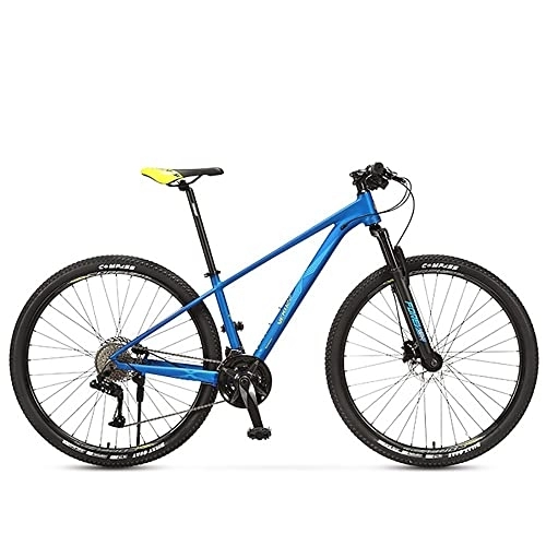 Mountain Bike : JAMCHE 29 Inch Mountain Bike, Hardtail Mountain Bicycle with 19" Aluminum Frame Lightweight 27 / 30 Speed Drivetrain with Disc-Brake Spokes for Men Women Men's MTB Bicycle, Suspension Forks