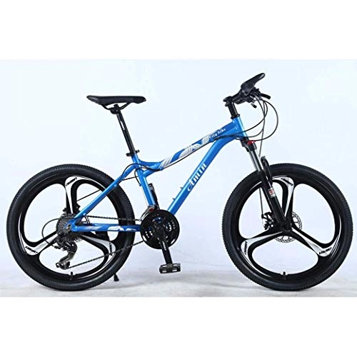 Mountain Bike : JYTFZD WENHAO 24 Inch 24-Speed Mountain Bike for Adult, Lightweight Aluminum Alloy Full Frame, Wheel Front Suspension Female Off-Road Student Shifting Adult Bicycle, Disc Brake (Color : Blue 2)