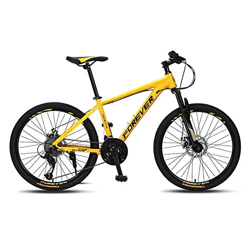 Mountain Bike : Mountain Bike, Variable Speed Bike, 24-inch Wheels, 27-Speed, Aluminum Alloy Frame, Double Shock-Absorbing Bike, Available for Teenagers and Adults / D / As Shown
